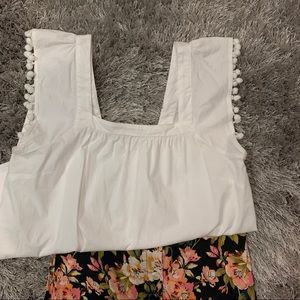 J CREW Pom sleeve tank